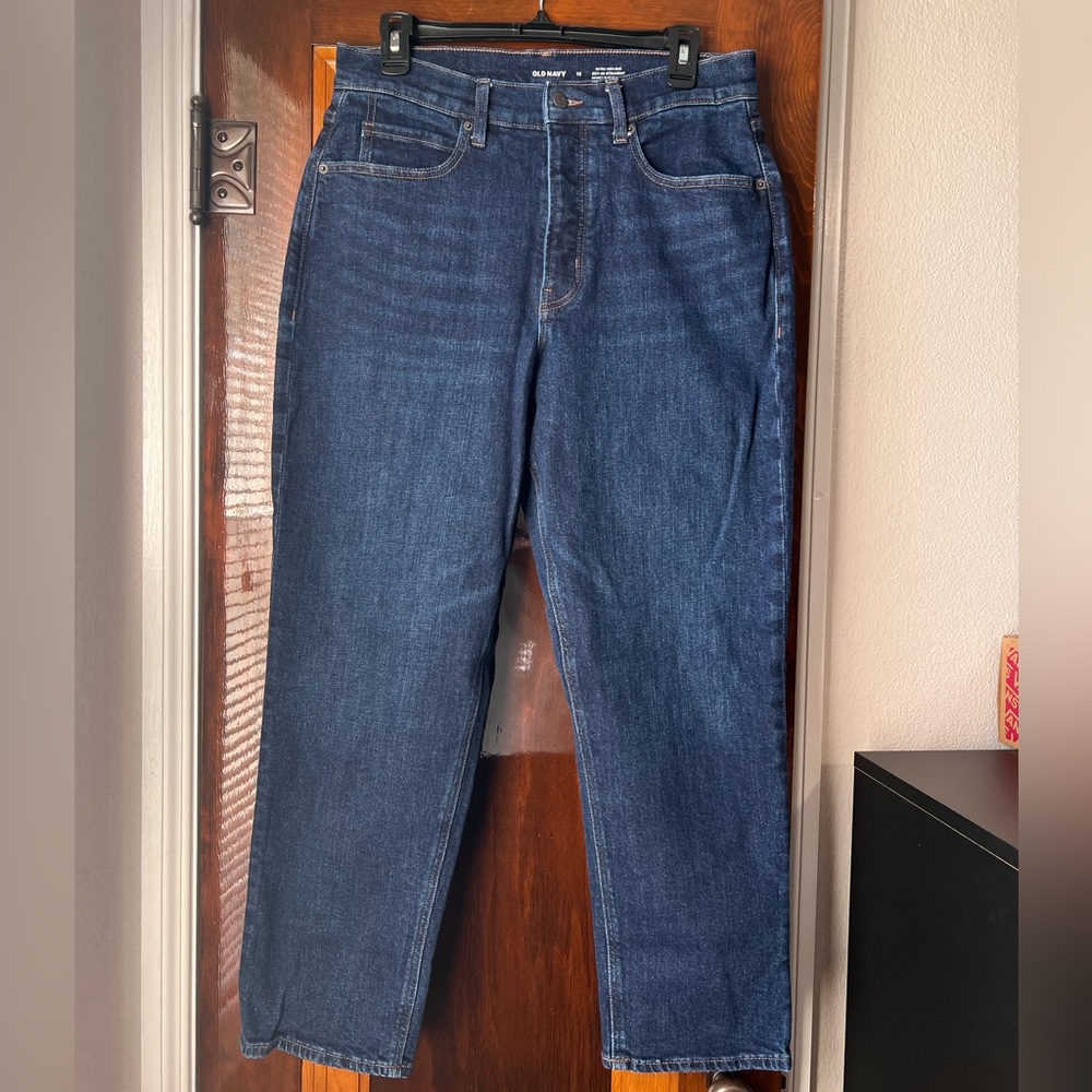 Old Navy Dark Blue Extra High-Rise Denim Jeans
